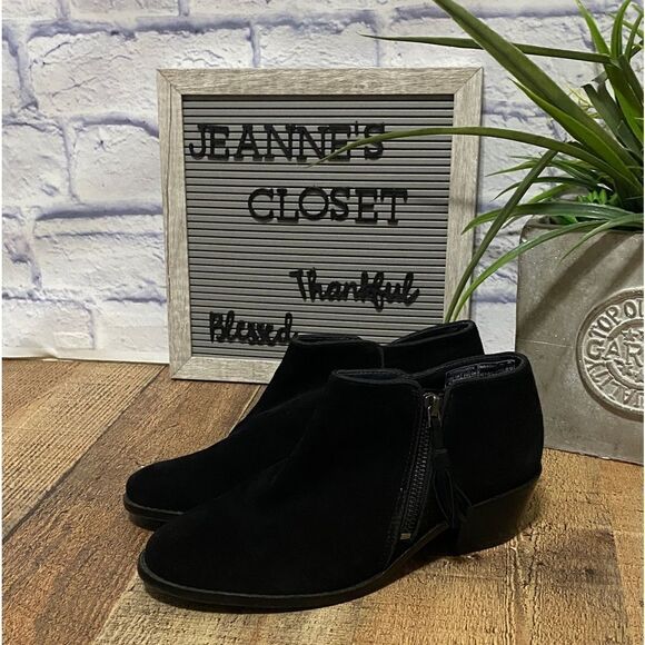 Women’s Vionic Serena Black Suede Leather Zip Up Heeled Ankle Bootie, Size 6 - Picture 9 of 12